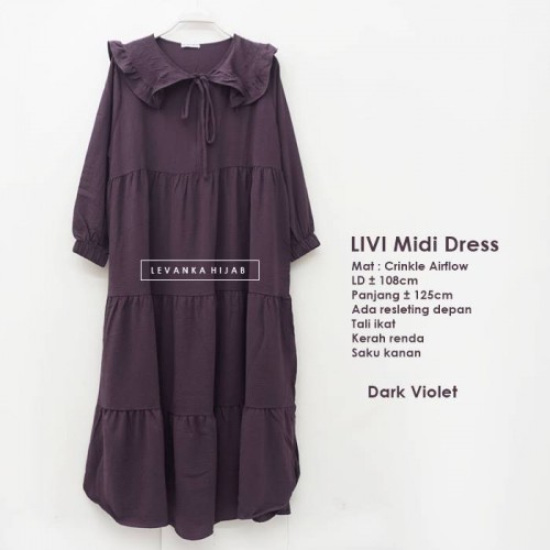 LIVI-020 LIVI Midi Dress Crinkle Airflow